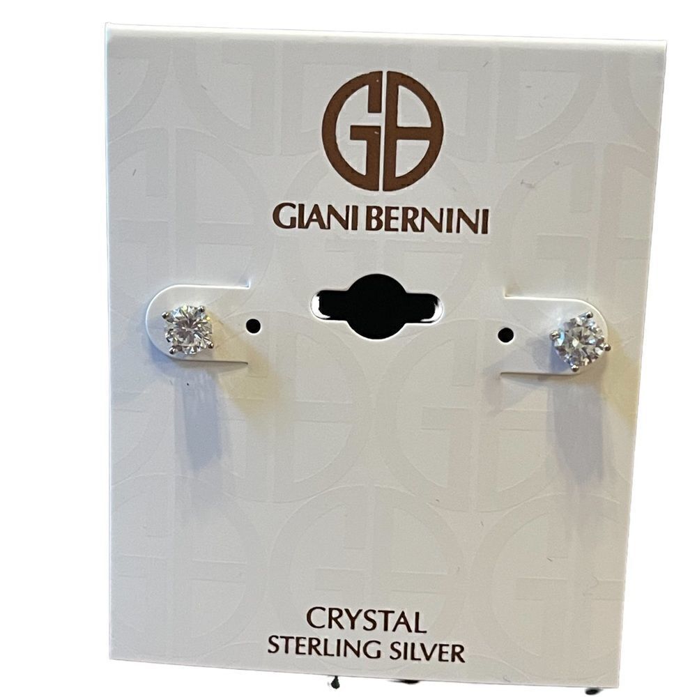 NWT Giani Bernini sterling silver crystal post earrings